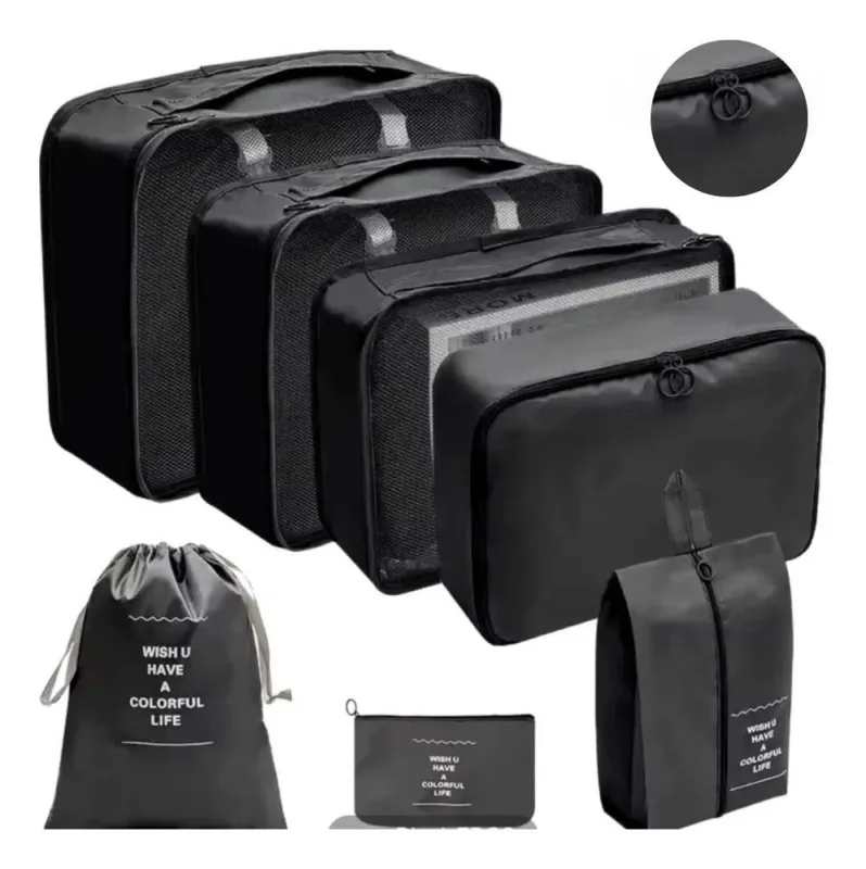 Kit 7 Peças Organizador Malas De Viagem Bolsas Necessaire - Não Informado - Malas E Mochilas