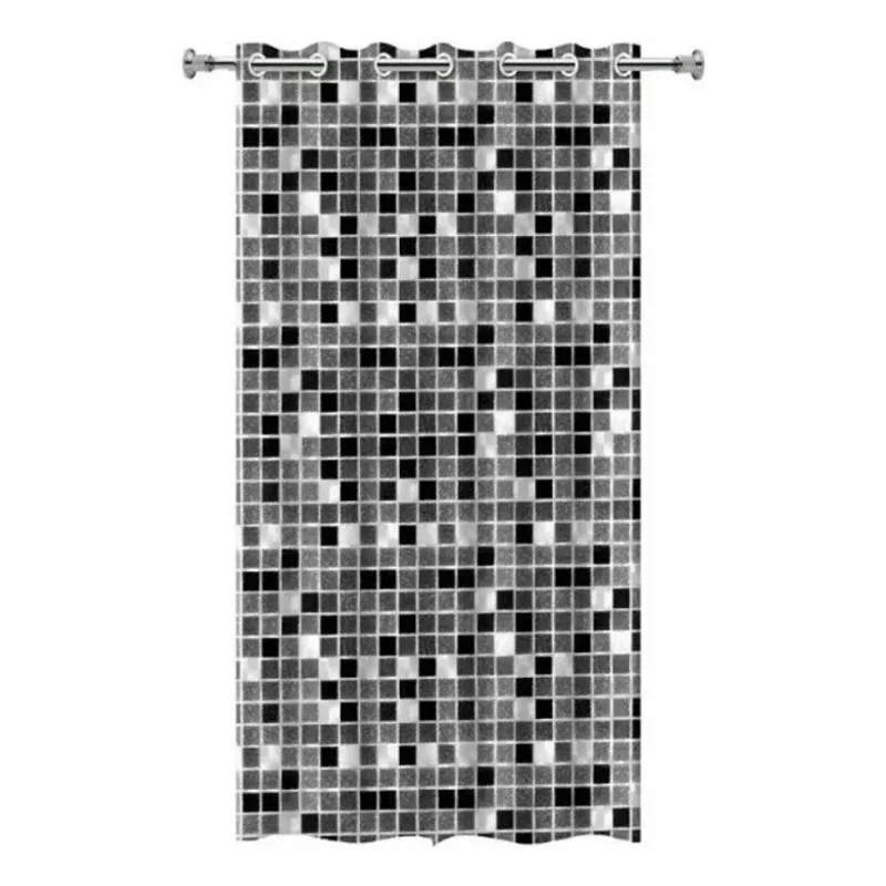 Cortina Para Box Pvc Impermeável Antimofo 1,38x1, Preto