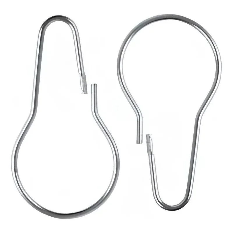 Argola Gancho Cortina 70x40mm Metal Polido 100pçs Mm Biju