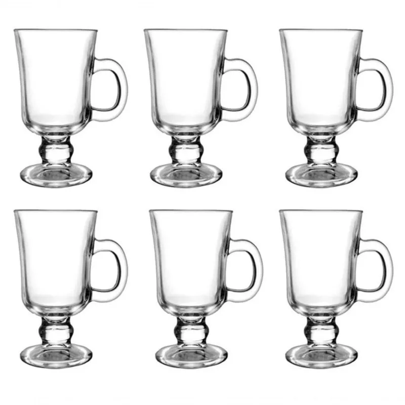 6 Xícaras Vidro Café Nespresso Dolce Gusto 220ml Caneca