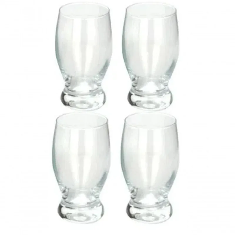Jogo 4 Copos De Vidro Agua Cerveja Suco 248ml Taça