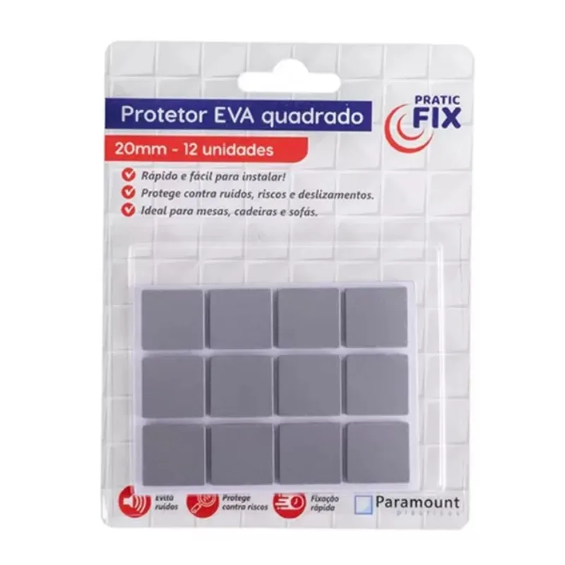 Protetor Adesivo Quadrado Pés Cadeiras Mesas