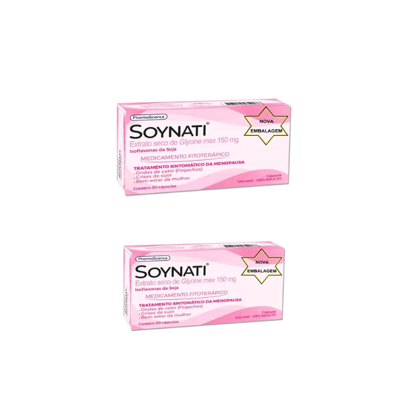 Kit 2 Soynati 150mg para Menopausa 30 Cápsulas PharmaScience