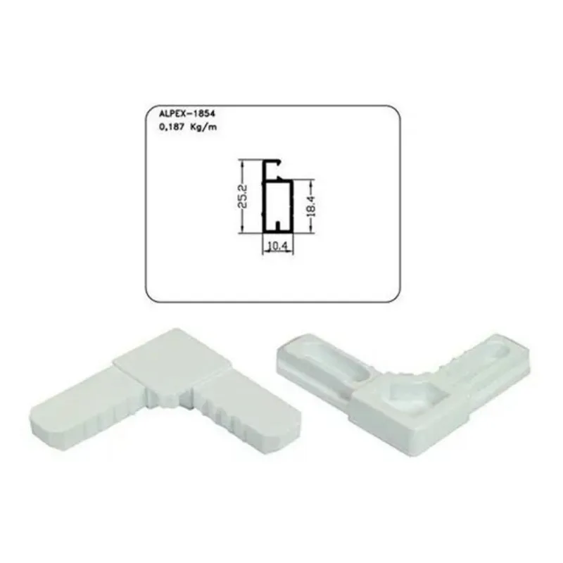 3x 4 X Cantoneira Para Perfil De Alumínio Tela Mosquiteira