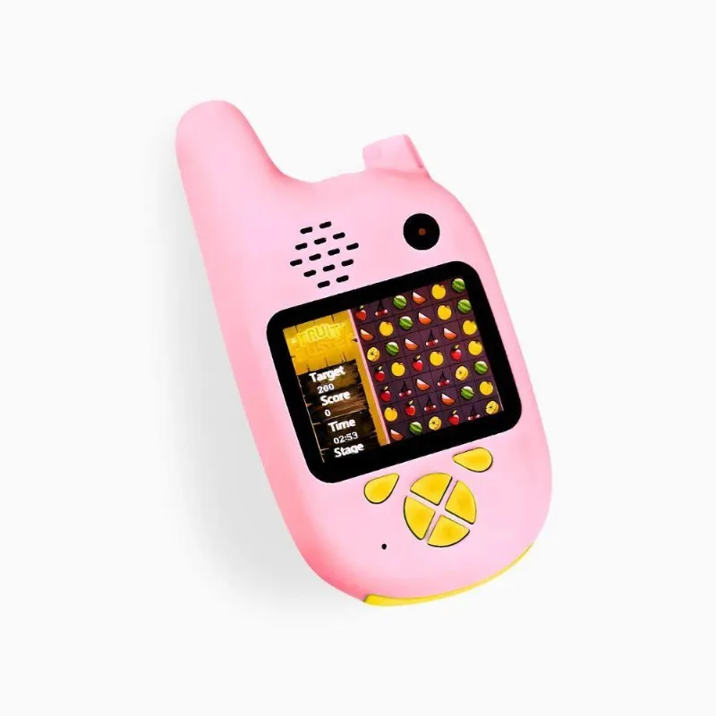 Walkie Talkie Infantil Com Câmera Digital Para Crianças Rosa