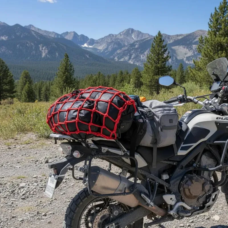 Rede Elástica Moto E Bike Bagageiro Aranha Redinha M Vermel