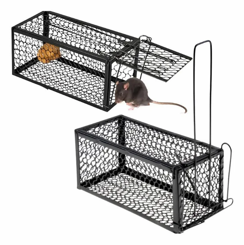 2 Kit Ratoeiras Gaiola Grd Mola Armadilha Pega Rato Ratazana