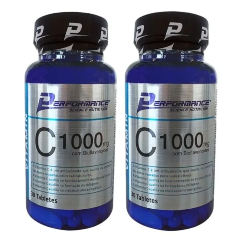 10x Combo 2x Vitamina C 1000mg Com Bioflavonoides 100 Tabs