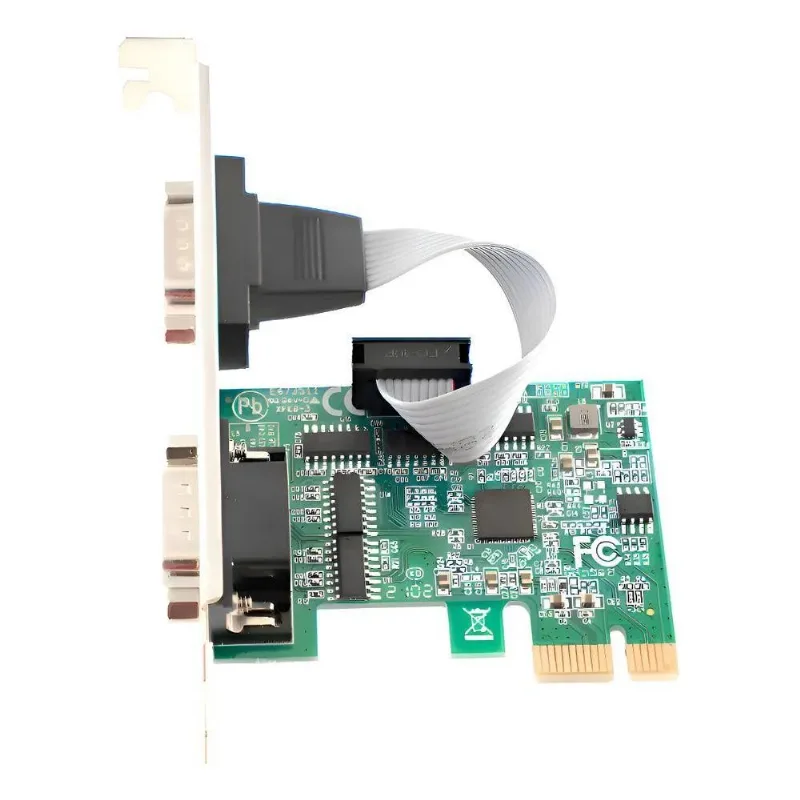 Placa PCI Express 1x 2 Porta Serial DB9 RS232 RS485 RS422