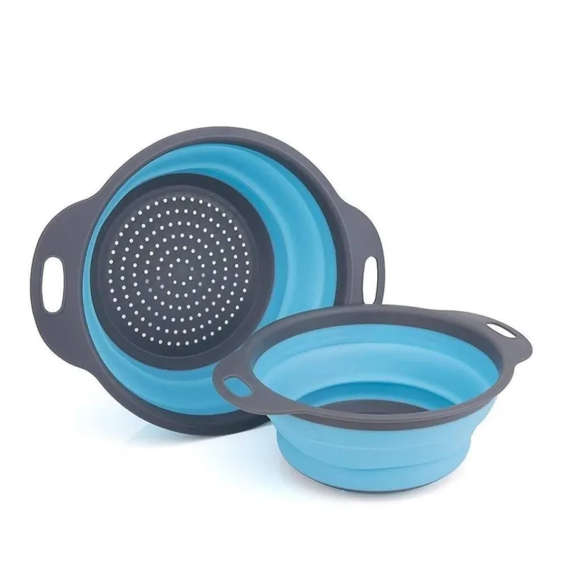 Escorredor de Alimentos em Silicone Retrátil Portátil para Lavar e Secar Utensílios Azul Yeet - OUTRAS - Bebês
