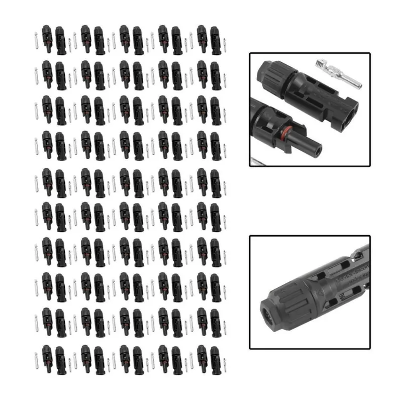 Kit 50 Pares De Conectores Mc4 Para Sistemas Fotovoltaico