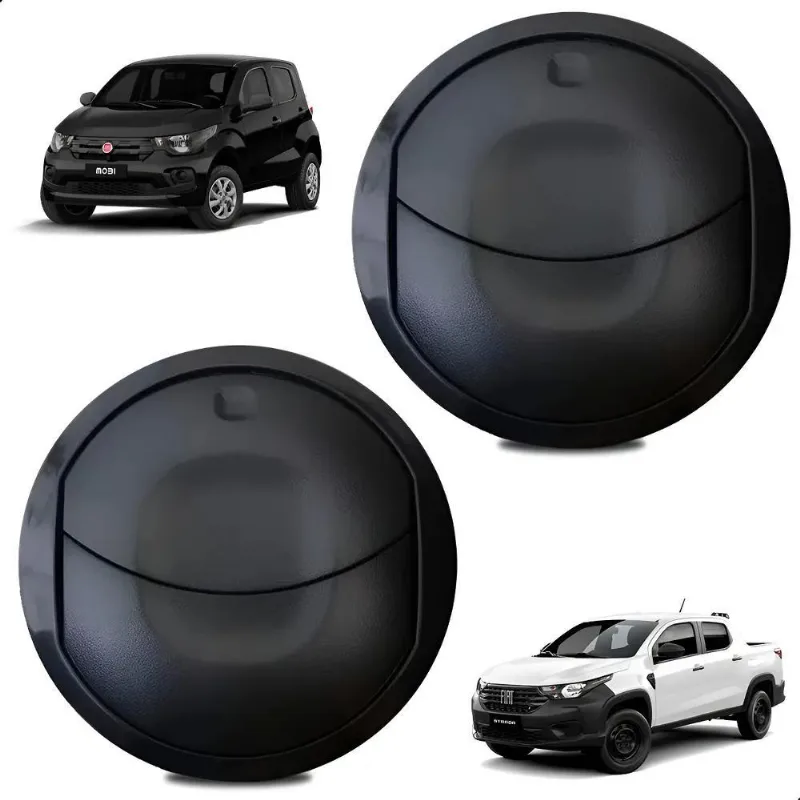 Par Difusor Saida De Ar Lateral Fiat Mobi Nova Strada Preto