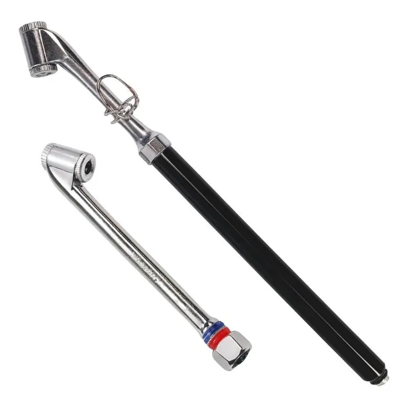 Kit Calibrador Medidor De Pressão De Pneus + Bico De Encher