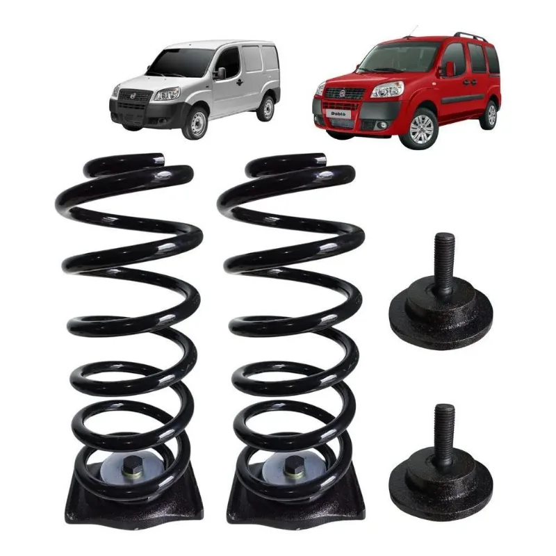 Kit Reforço Traseiro Fiat Dobl (cargo Ou Gnv) 8/9cm + Alta