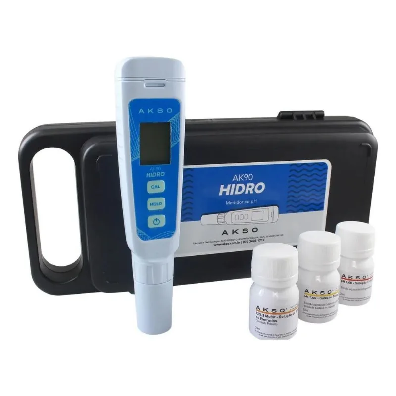 Akso Ak90 Hidro Medidor De Ph Com Baterias E Calibradores Co