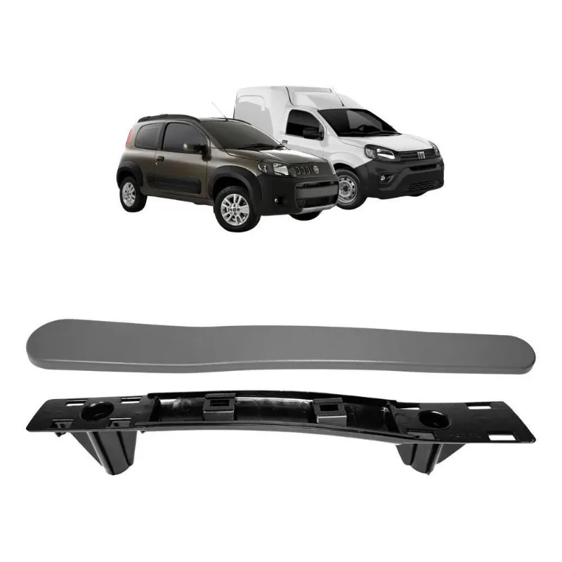 2x Puxador + Moldura Elétrica Fiorino/uno Vivace 2 Portas