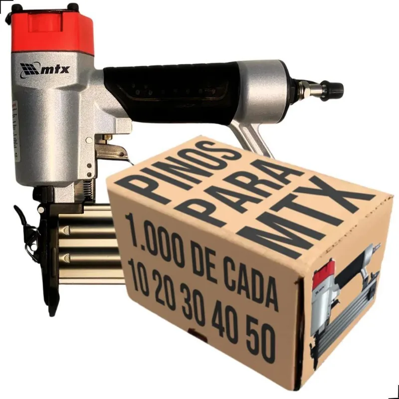3x Kit Profissional Pinador Pneumático Mtx + Pinos 10mm A 50