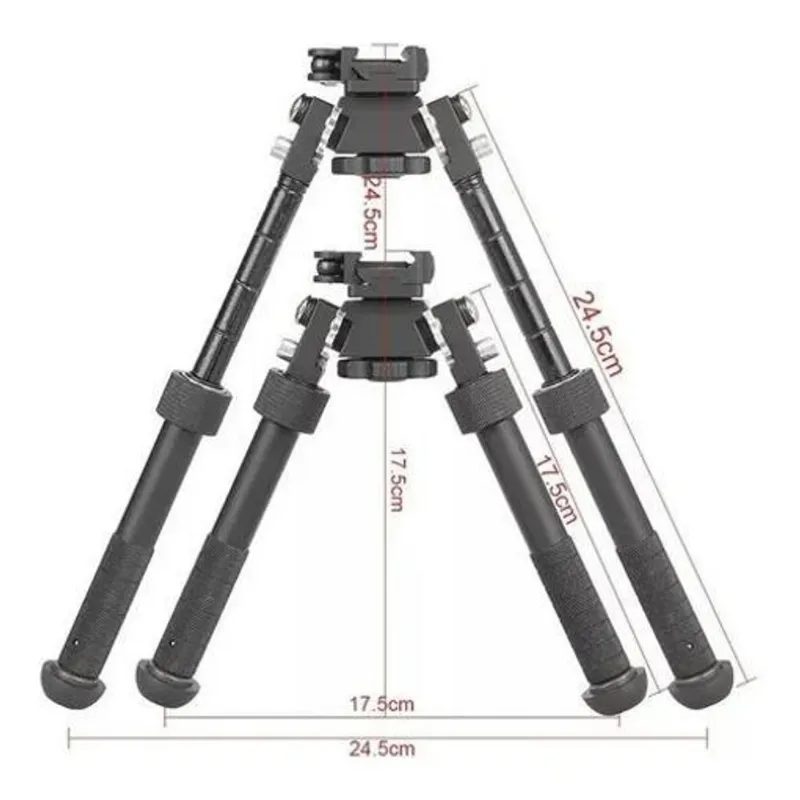 10x Bipé Retrátil Atlas Giro 360 P/trilho 20mm Sniper/dmr/ri