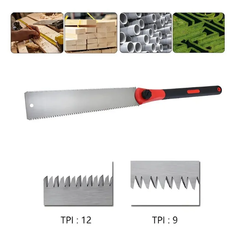 Serrote Japonês Ryoba Gyokucho 650mm Duplo Dente Flush U