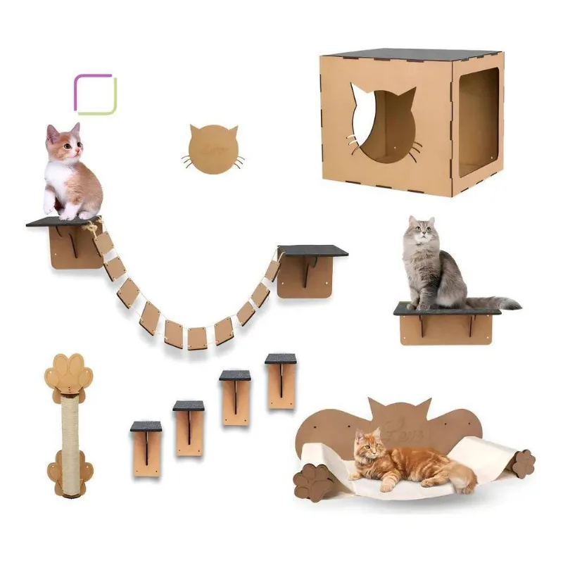 Playground Com Escadas E Rampas Para Gatos Parquinho Circuit