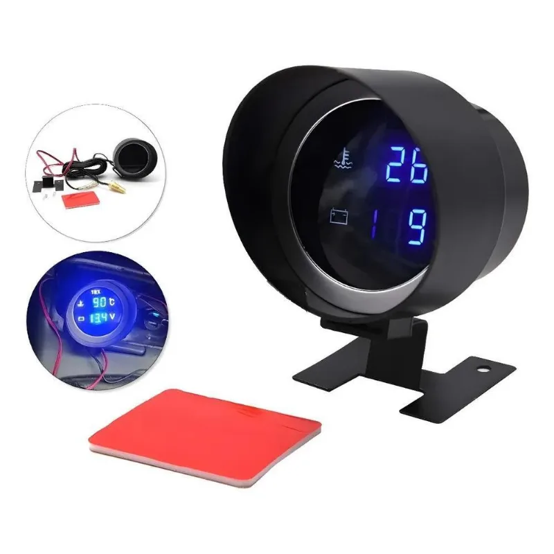 Marcador De Temperatura Automotivo + Voltímetro + Copo