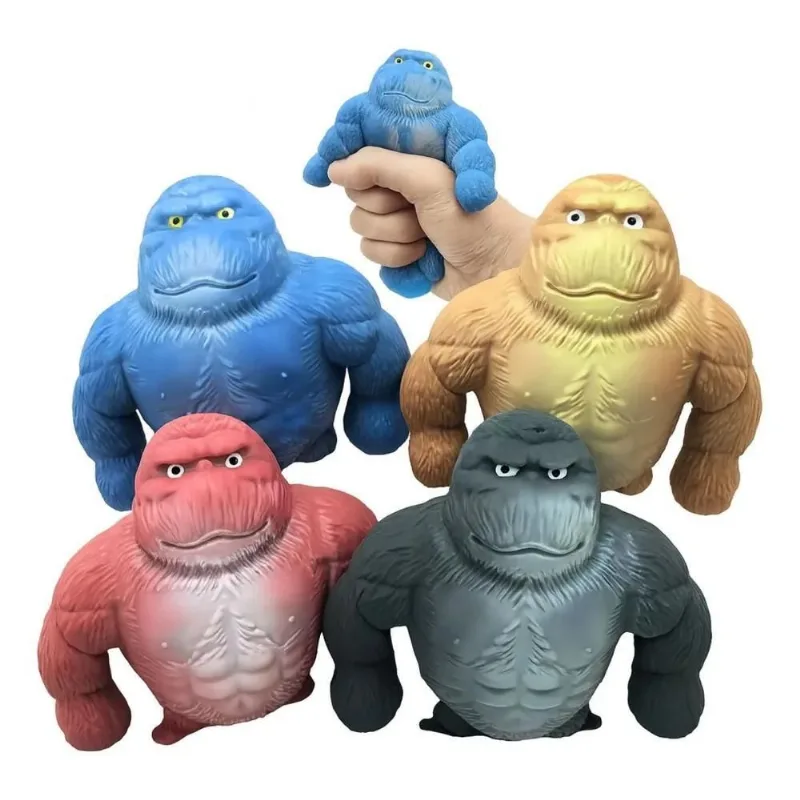 10x Brinquedo Indestrutível Gorila Macaco Antiestresse Esti