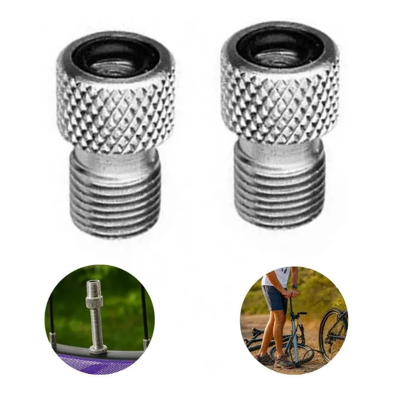 10x Bico Adaptador Válvula Camara Ar Bike Presta Schrader -