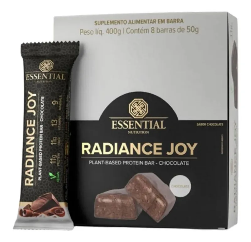 Barras De Proteína Radiance Joy Chocolate Essential Nutritio - Não Informado