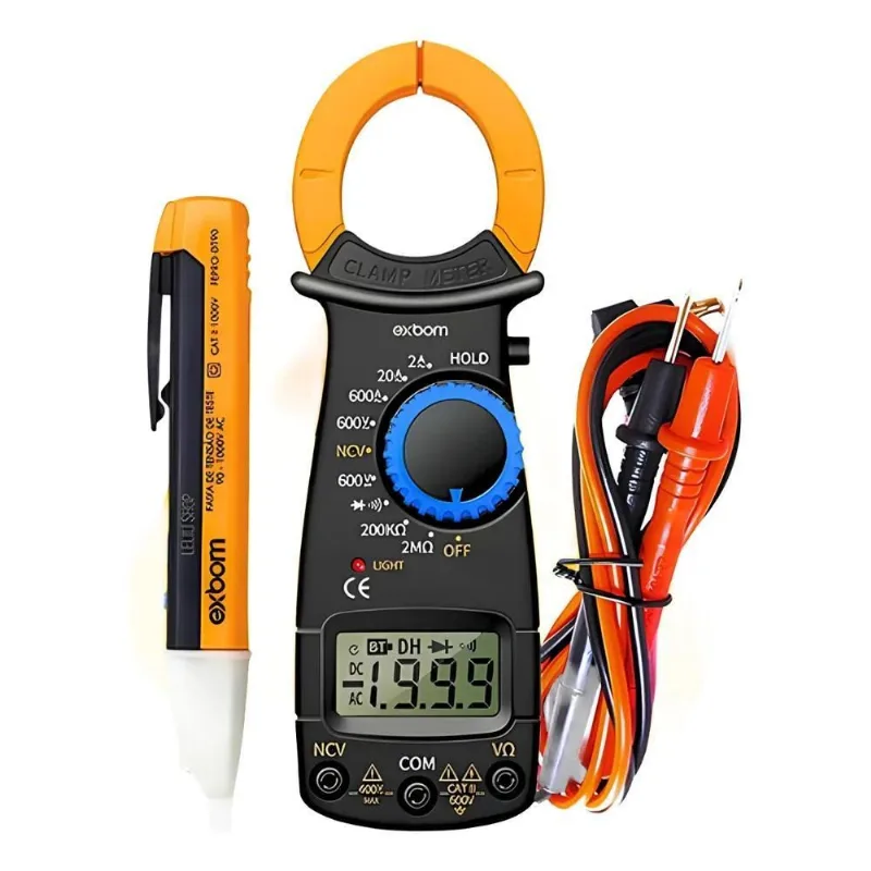 10x Kit Alicate Amperímetro Detector De Tensão Fase Caneta