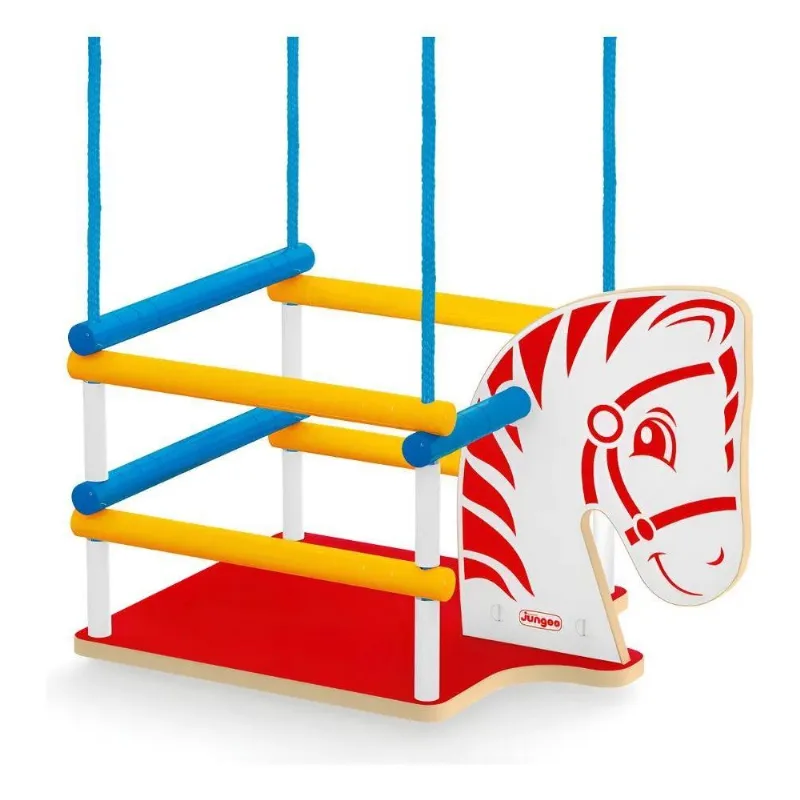 Balanço Infantil Madeira Cavalinho Cor Colorido