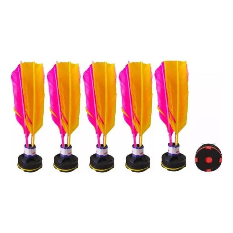 Kit 5 Peteca Oficial Profissional Colorida Leve
