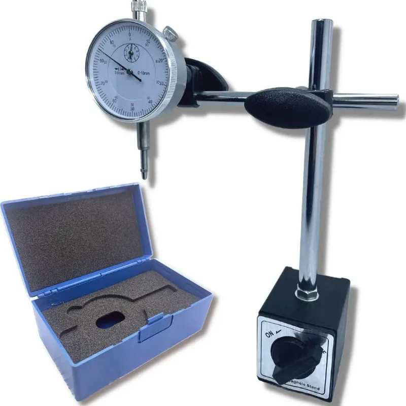5x Base Magnetica Articulado + Relogio Comparador Profission