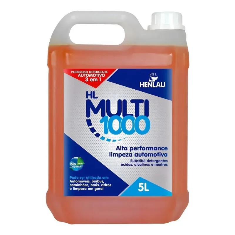 Henlau Mult 1000 Galão 5l Shampoo Para Veículos Completo