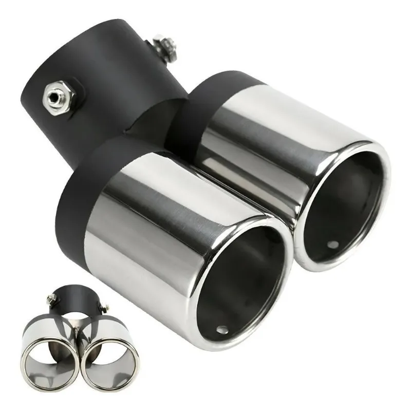 Ponteira Dupla Escapamento Esportiva Aço Inox Cromado
