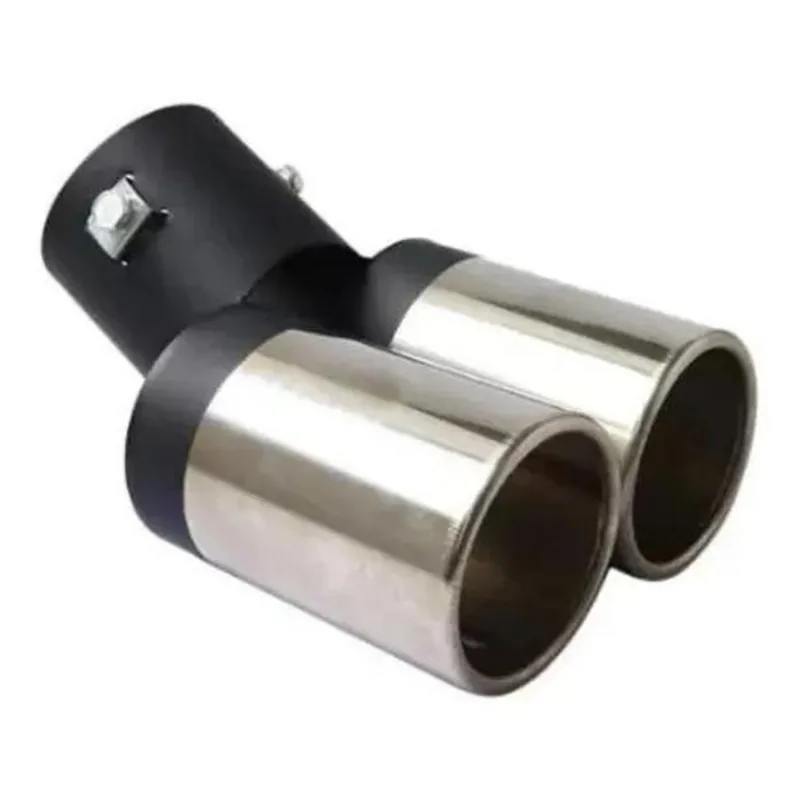 Ponteira Escapamento Dupla Esportiva Cromado Universal Inox