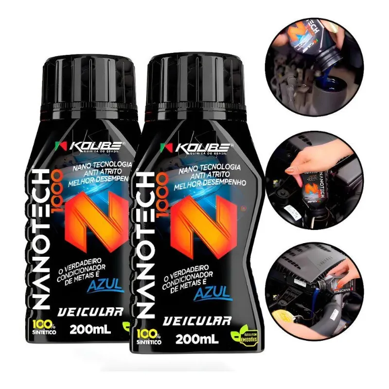 Kit Condicionador De Metais Reduz Atrito Nanotech 200ml 2uni