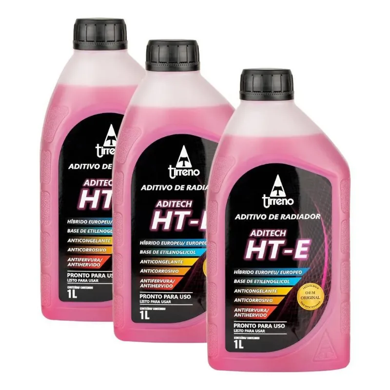 Aditivo Radiador Ht-e 3l Lilás Vw Audi Mercedes 3 Unid