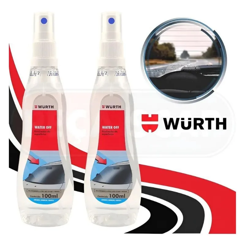 2 Cristalizadores Water Off Para-brisa E Vidros 100ml