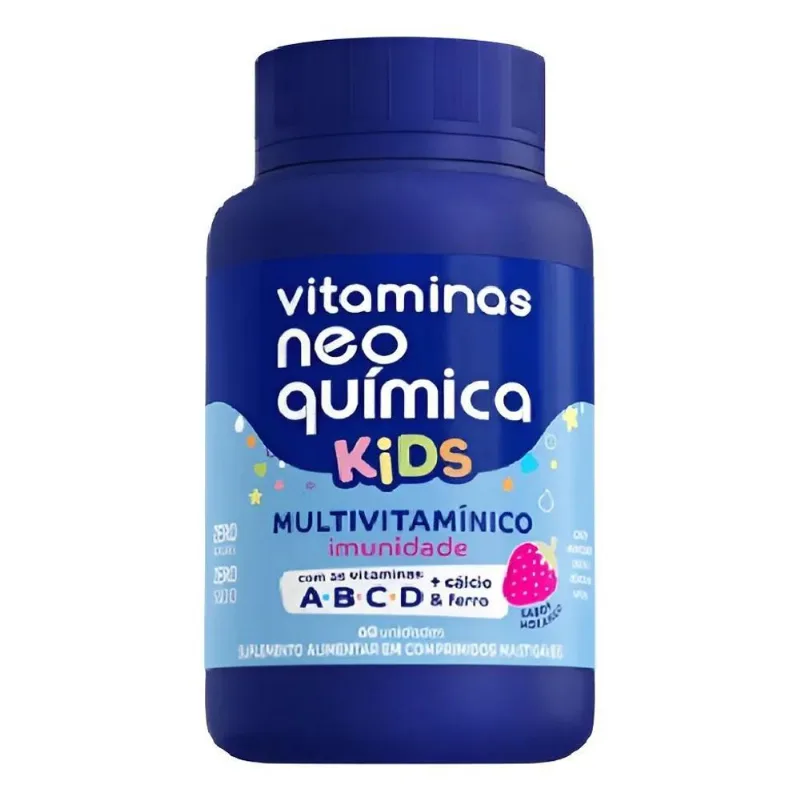 10x Vitamina Kids 60 Cápsulas - Neo Química Sabor Morango