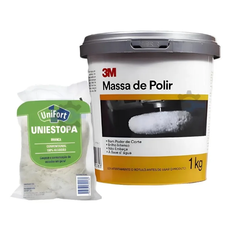 Massa De Polir 3M Automotiva Remove Arranhões 1kg + Estopa B