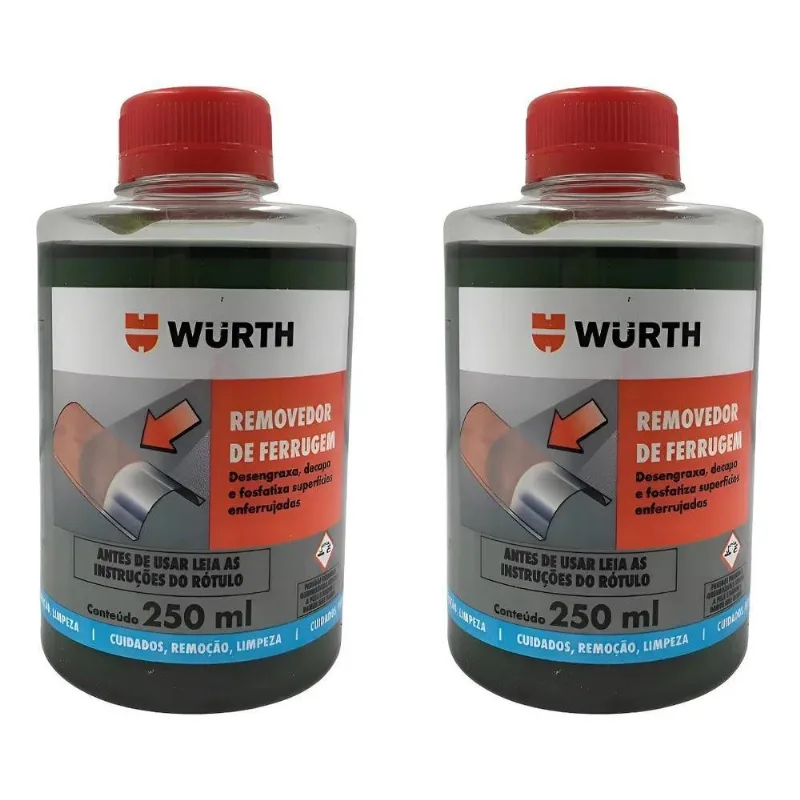 2 Removedor De Ferrugem E Oxidações 250ml Wurth