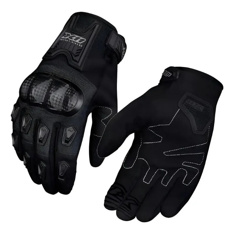 Luva X11 Blackout 2 Cano Curto Preta Com Protetor Cor Preto