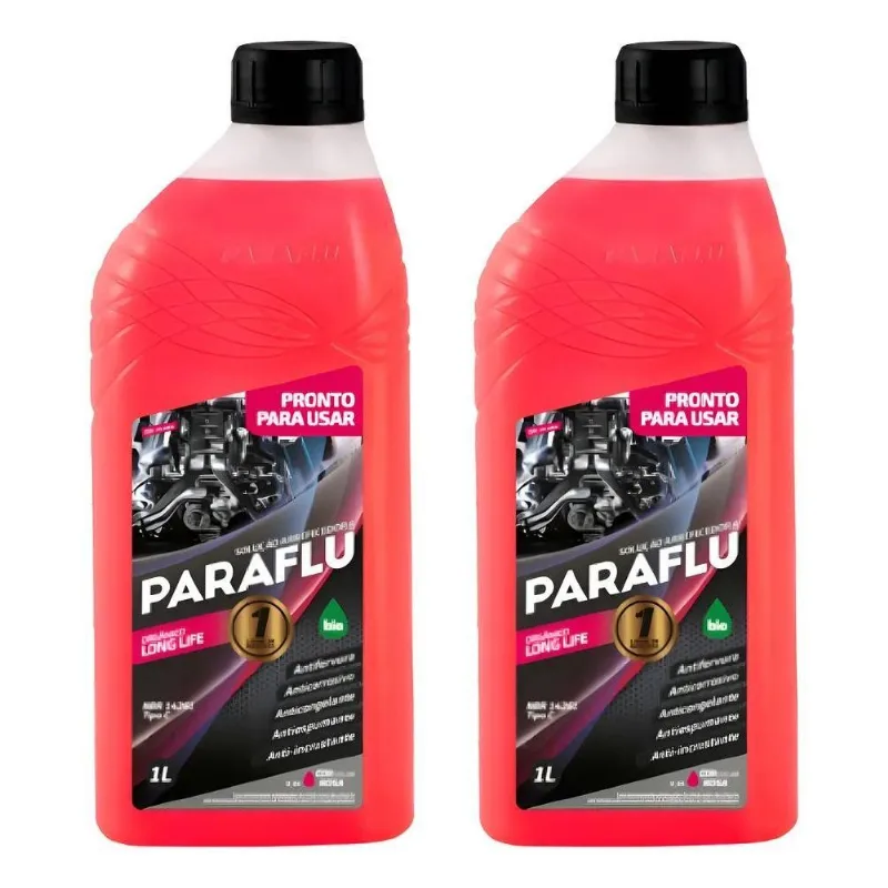 Kit Aditivo Radiador Paraflu Bio Rosa Pronto Uso Orgânico C/
