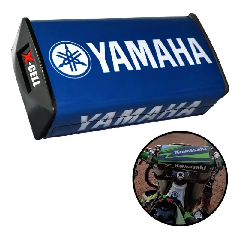 Protetor De Guidão Xcell Fat Bar Moto Motocro Yamaha - Azul
