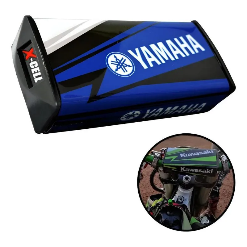 Protetor De Guidão Xcell Fat Bar Moto Yamaha - Azul/branco