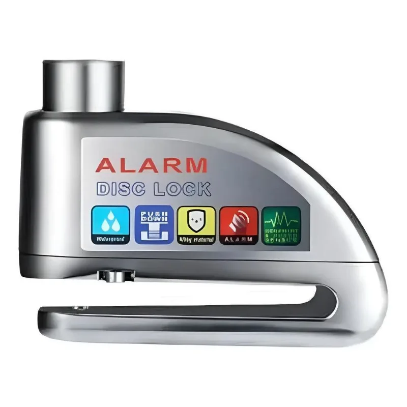 Trava Cadeado De Freio Disco Com Alarme Sonoro Para Cinza