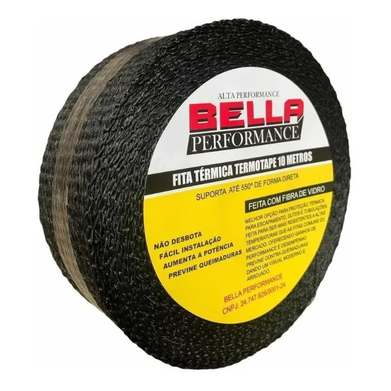 Fita Térmica Termotape Preta Para Escapamento 10 Metros 10m