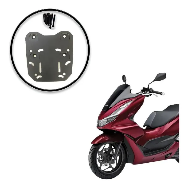 Bagageiro Suporte Para Baú Superior Honda Pcx 160 Preto