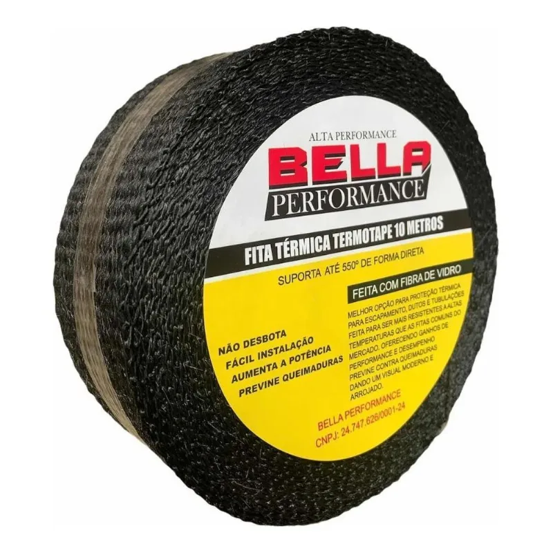 Fita Térmica Termotape Preta Para Escapamento 10 Metros 10m