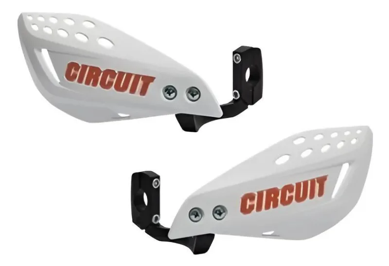 Protetor Mão Crf230 Yz250 Wr 250f Circuit Vec Branco / Laran